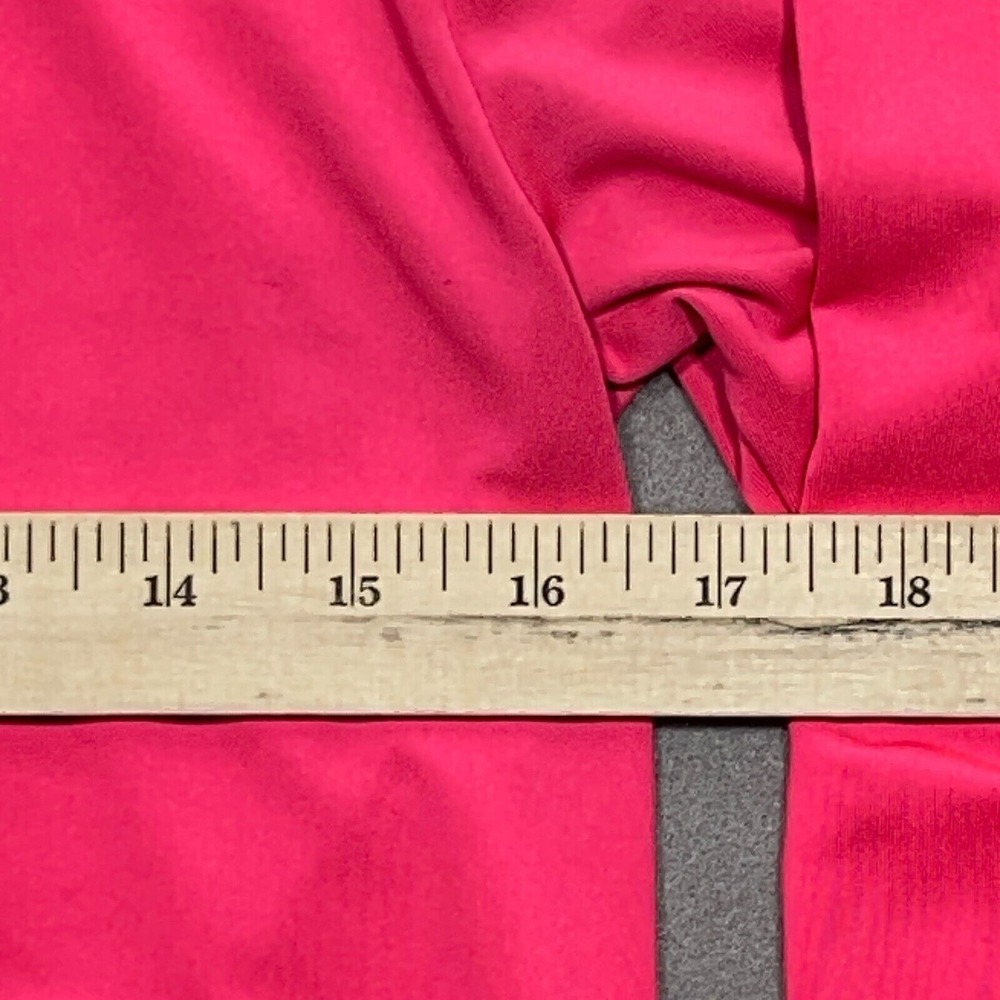 Pink Victoria Secret Pullover Women Medium Quarter Zip Neon Pink Athleisure Y2K - Picture 3 of 9